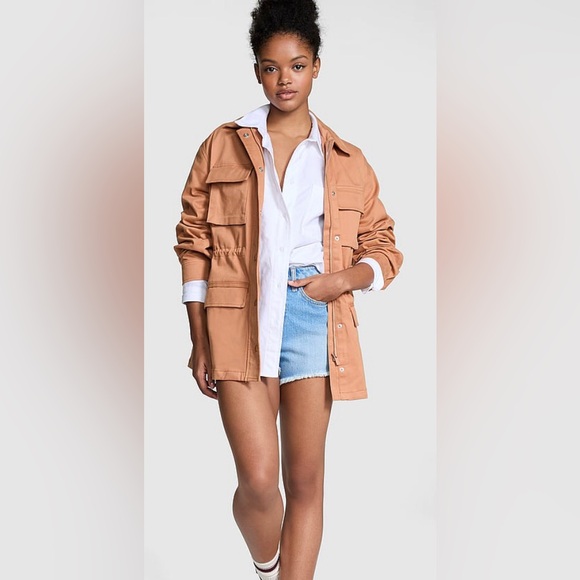 NWT PINK Victoria’s Secret cargo Utility Jacket in Toffee color. Size Large - Picture 2 of 7